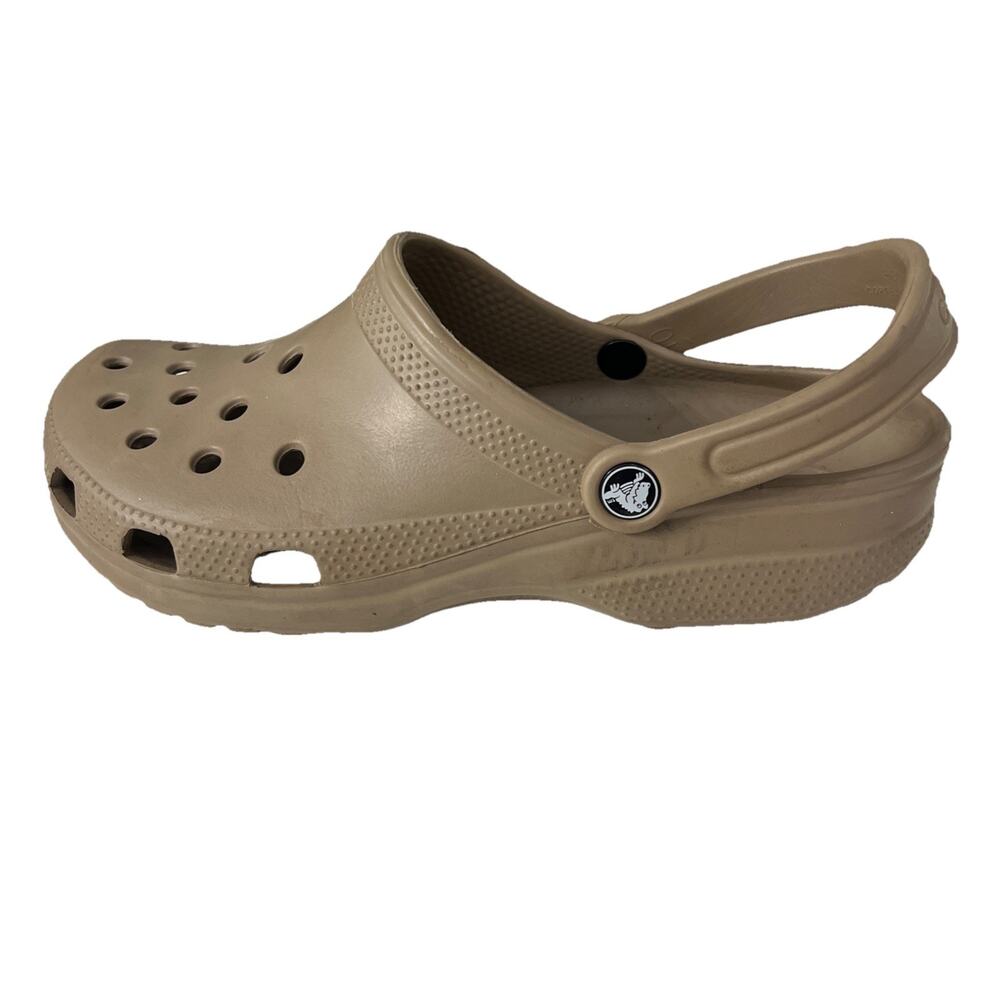 Crocs Classic Clog Sandals Beige Men’s US 10 Slip-On Heel Strap Rubber